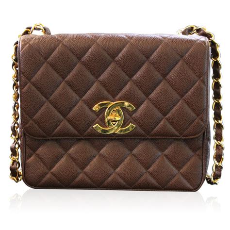 brown quilted chanel bag